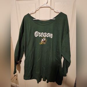 Fanatics Women's 4XL Oregon Ducks Green Long Sleeve Shirt. **NWT**
